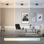 Hranatá - BRILO 3931015 Roami LED stropní svítidlo, stmívatelné, dálkový ovladač, CCT ovladač, černá - BRILO - foto 5