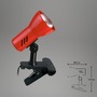 Stolní lampy s klipem - BRI 2794-012P Svítidlo se svorkou 11,5 cm 1x E14 40W červená - BRILONER - foto 5