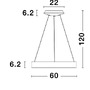 Kruhová - NV 9453043 Závěsné svítidlo RANDO SMART bílý hliník a akryl LED 50W 230V 3000K - 4000K IP20 Tuya stmívatelné - NOVA LUCE - foto 5