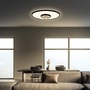 Kruhová - BRI 3847015 Toro LED stropní svítidlo, tunelový efekt, přímé a nepřímé osvětlení, černá, 42cm kruhové - BRILONER - foto 5