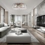 Kruhová - M MOD080CL-06CH Závěsné svítidlo Recinto E27 6x60W průhledné sklo chrom kov designové - MAYTONI - foto 5