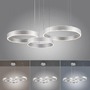 Kruhová - PN 2507-55 SCULLI LED závěsné svítidlo stříbrná kruhové senzor stmívatelné CCT 2700-5000K - PAUL NEUHAUS - foto 5