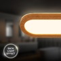 Koupelnová - BRI 2193014 Pil svítidlo k zrcadlu - 10W, 1200lm, LED, přímé a nepřímé osvětlení, 35cm, teplá bílá, barva dřeva - BRILONER - foto 5