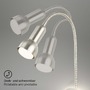 S ramenem - BRI 2178012 Přímé a nepřímé osvětlení nástěnné svítidlo, 39 cm, 1x E14, max. 10W, matný nikl - BRILONER - foto 5