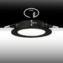 Kruhová - BRI 7992035 Jeft vestavná svítidla 76mm 3ks sada - 230V, 3W, 330lm, LED, neutrální bílá, černá - BRILONER - foto 5