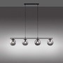 Podélná - LD 14604-18 BIG WIDOW LED stropní svítidlo, černá, jednoduché, nadčasové, 4 ramenné stropní svítidlo - LEUCHTEN DIREKT / JUST LIGHT - foto 5