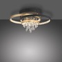 Dekorativní - PN 6267-68 ROTAZO Stropní svítidlo černá/mosaz s křišťálovými přívěšky stmívatelné krokově stmívatelné 3000K - PAUL NEUHAUS - foto 5