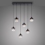 Vícečetná - LD 15425-18 ZEA LED závěsné svítidlo černé 6-ramenné kouřové sklo moderní do interiéru - LEUCHTEN DIREKT / JUST LIGHT - foto 5