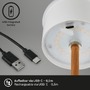 Na stůl - BRILO 7438114 LED nabíjecí stolní lampa 38 cm 2,6 W 280lm černá-dřevo (starý kód: BRILO 7438-114) - BRILO - foto 5