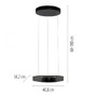 Dekorativní - PN 2689-18 LED závěsné svítidlo Q-STRETTO, černá,, ZigBee, 2200-5000K - PAUL NEUHAUS - foto 5