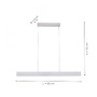 Podélná - LD 11568-95 LOLAsmart - NILA LED závěsné svítidlo, barva ocel, dálkový ovladač, Medion-App MEDION RGB+2700-5000K - LEUCHTEN DIREKT / JUST LIGHT - foto 5