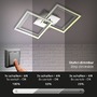 Hranatá - BRILO 3726-019 LED stropní svítidlo, 44 cm, 22 W, 950 lm, hliník-chrom - BRILO - foto 5