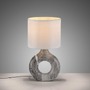Stolní lampy dekorační - LD 14193-15 CARARA stolní lampa šedá mramorový vzhled bílé látkové stínidlo s vypínačem - JUST LIGHT - foto 5