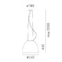 Polokoule - AR A242110 Nur Gloss - závěsné - černá - ARTEMIDE - foto 5