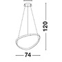 Kruhová - NV 9357064 Závěsné svítidlo ARIES černý hliník a akryl LED 32W 230V 3000K IP20 stmívatelné - NOVA LUCE - foto 5