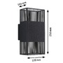 Dekorativní - P 71251 LED nástěnné svítidlo Tharin IP44 3000K 120x104mm 2x3,7W černá - PAULMANN - foto 5