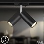 Lištové Briloner 230V - BRILO 8017045 1-fázový lištový systém, kompletní sada, 4x LED spoty, černá - BRILO - foto 5