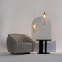 Koule - M P095PL-01BZ Závěsné svítidlo Flusso 12W čirá sklo bronz kov designové - MAYTONI - foto 5