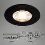 Kruhová - BRI 7606035 3ks sada LED vestavné svítidlo, 6,5 cm, 3x 3,6W, 350lm, černá - BRILONER - foto 5
