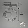 Kruhová - BRILO 3778014 LED stropní svítidlo, 21 cm, 5W, 500lm, matný chrom - BRILO - foto 5