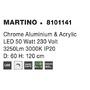 Kruhová - NV 8101141 Závěsné svítidlo MARTINO chromovaný hliník a akryl LED 50W 230V 3000K IP20 - NOVA LUCE - foto 5