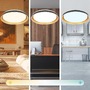 BRILO 3943015 AKCE - Gima stropní svítidlo pr.51 cm - 48W, 5200lm, LED, stmívatelné, dálkový ovladač, CCT, černá/zlatá - BRILO - foto 5