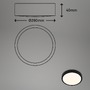 Kruhová - BRILO 3700-015 LED přisazené svítidlo pr. 28 cm, 16 W, 2000 lm, černá - BRILO - foto 5