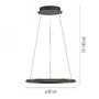 Kruhová - LD 15570-18 Kolekce Schöner Wohnen LED závěsné svítidlo QUILLO, černá, stmívatelné, Comfort Lift, SimplyDim, 3000K - JUST LIGHT - foto 5