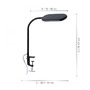 Stolní lampy pracovní - LD 14404-18 KELLY LED svítidlo se svorkou, černá, CCT, stmívatelné, do interiéru, IP20 3000-6000K - LEUCHTEN DIREKT / JUST LIGHT - foto 5