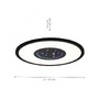 Kruhová - LD 15572-18 ASTRO LED stropní svítidlo, černá, CCT, RGB, dálkový ovladač, stmívatelné, paměťová funkce RGB+2700-5000K - LEUCHTEN DIREKT / JUST LIGHT - foto 5