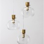 Vícečetná - NV 9236610 Závěsné svítidlo CINZIA čiré sklo bílý kabel mosazný zlatý kov E27 3x12W 230V IP20 bez žárovky - NOVA LUCE - foto 5