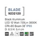 Zapuštěná - NV 9232120 Zapuštěné svítidlo BLADE černý hliník LED 12W 3000K 38st. IP65 - NOVA LUCE - foto 5