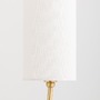 Dekorativní - HVLG 6800-AGB-CE Nástěnné svítidlo HARLEM ocel/textil staromosaz/bílá E14 1x40W - HUDSON VALLEY - foto 5