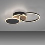 Kruhová - LD 14116-78 SEVENT LED stropní svítidlo kruhové černá s dekorem dřeva nastavitelné moderní 3000K - LEUCHTEN DIREKT / JUST LIGHT - foto 5