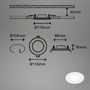 Kruhová - BRI 7049-016 LED vestavné svítidlo, pr. 11,5 cm, LED modul, 6W, 600 lm, bílé - BRILONER - foto 5