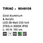 Stojací lampy - NV 9548106 Stojací lampa TIRIAC zlatý hliník a akryl LED 28W 230V 3000K IP20 - NOVA LUCE - foto 5