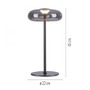 Stolní lampy dekorační - LD 15697-15 Kolekce Schöner Wohnen LED stolní lampa POSH, šedá, stmívatelné, teplá bílá, 3000K - JUST LIGHT - foto 5