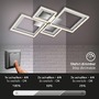Hranatá - BRILO 3727-019 LED stropní svítidlo, 53 cm, 24 W, 120 lm, hliník-chrom - BRILO - foto 5