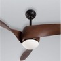 Ventilátory - NV 5267611 Stropní ventilátor se světlem BREEZE matná černá / sklo 3ABS dřevěné listy LED 18W 3000K - NOVA LUCE - foto 5