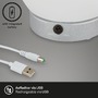 Na stůl - BRILO 7439-014 ///  LED bateriové stolní svítidlo, pr.16 cm, LED modul, 3W, 350 lm, matný chrom - BRILO - foto 5