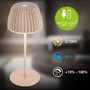 Stolní lampy dekorační - BRILO 7552011 Nabíjecí stolní lampa Riffle Mini - 20 cm, 1,5W, 150lm, bezdrátová, LED, stmívatelné, dotykový vypínač, béžová - BRILO - foto 5