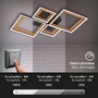 Hranatá - BRILO 3727-015 LED stropní svítidlo, 53 cm, 24 W, 120 lm, černá-dřevo - BRILO - foto 5