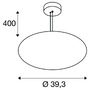 Koule - LA 1010413 OLYPSO 40 závěsné svítidlo, E27, délka závěsu 400 cm, 1 x max. 40 W, černá - BIG WHITE (SLV) - foto 5