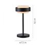 Stolní lampy dekorační - LD 14133-18 Kolekce Schöner Wohnen LED stolní lampa Elmo černá dotykový stmívač, 3000K - JUST LIGHT - foto 5