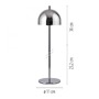 Stolní lampy dekorační - LD 19244-17 Kolekce Schöner Wohnen LED bateriové stolní svítidlo BELLIS, chrom, nabíjecí přes USB, 3000K - JUST LIGHT - foto 5