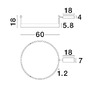 Kruhová - NV 9063601 Stropní svítidlo MOTIF LED stropní svítidlo černý hliník IP20 3000K 40W 220-240V stmívatelné - NOVA LUCE - foto 5