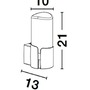 Nástěnná - NV 9209211 Venkovní nástěnné svítidlo PYRO tmavě šedý hliník bílý akryl E27 1x12W 220-240V IP54 bez žárovky - NOVA LUCE - foto 5