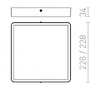 Technická - RED R12817 HUE SQ 22 stropní chrom 230V LED 24W 3000K - RED - DESIGN RENDL - foto 5