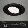 Kruhová - BRI 7114-435 3ks sada LED vestavné svítidlo, pr. 10,6 cm, 7 W, 600 lm, černá - BRILONER - foto 5