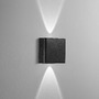 Nepřímé osvětlení - FAN LED-W-KLEIN-AP6-NER Nástěnné svítidlo LED 6x1W polykarbonát černá 160x100x40 mm - FANEUROPE - foto 5